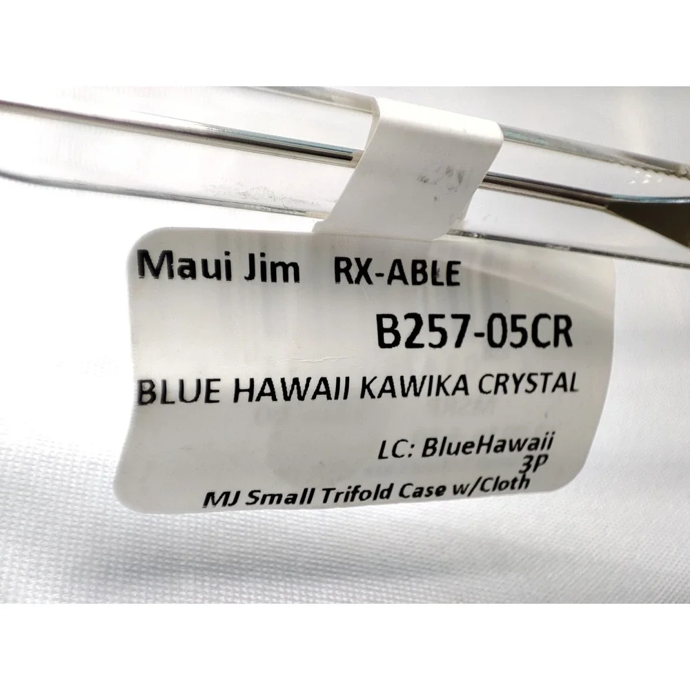 Maui Jim Kawika B257-05CR Crystal Blue Hawaii Polarized Browline Sunglasses